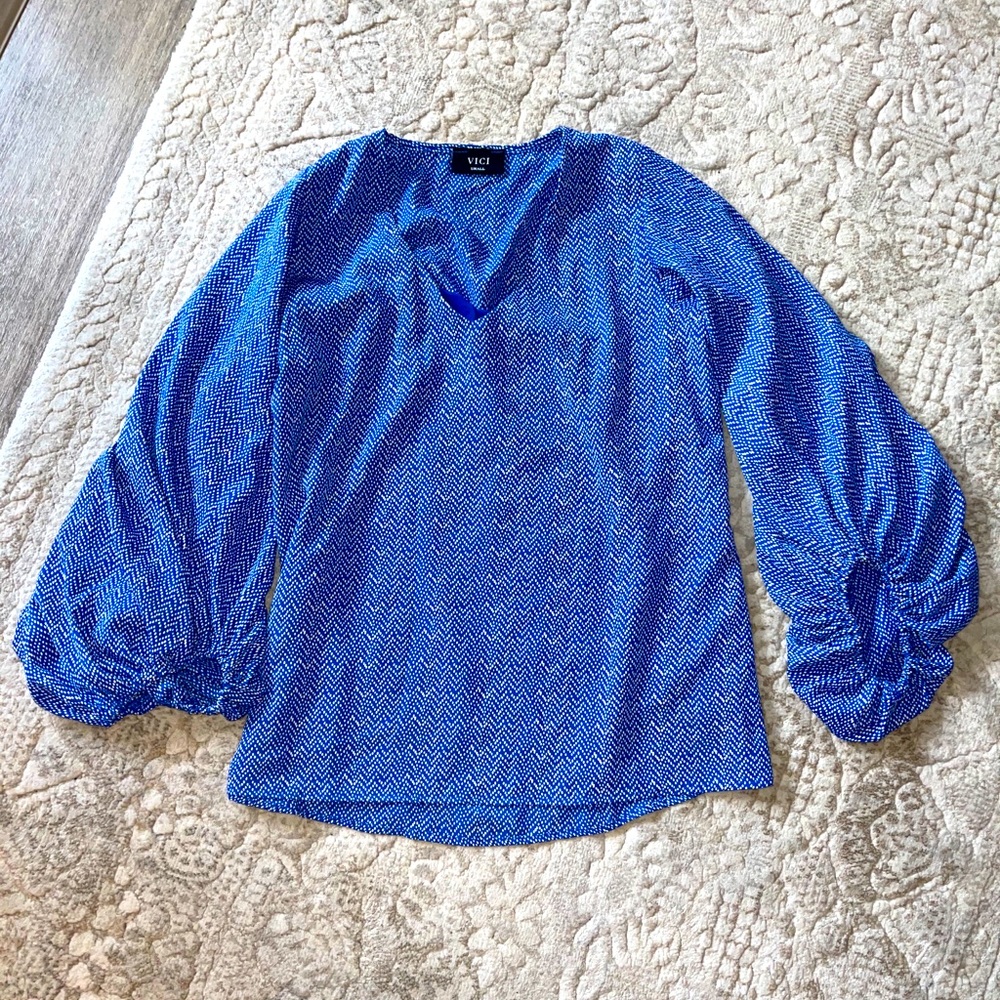 Beautiful blue blouse from Vici Collection